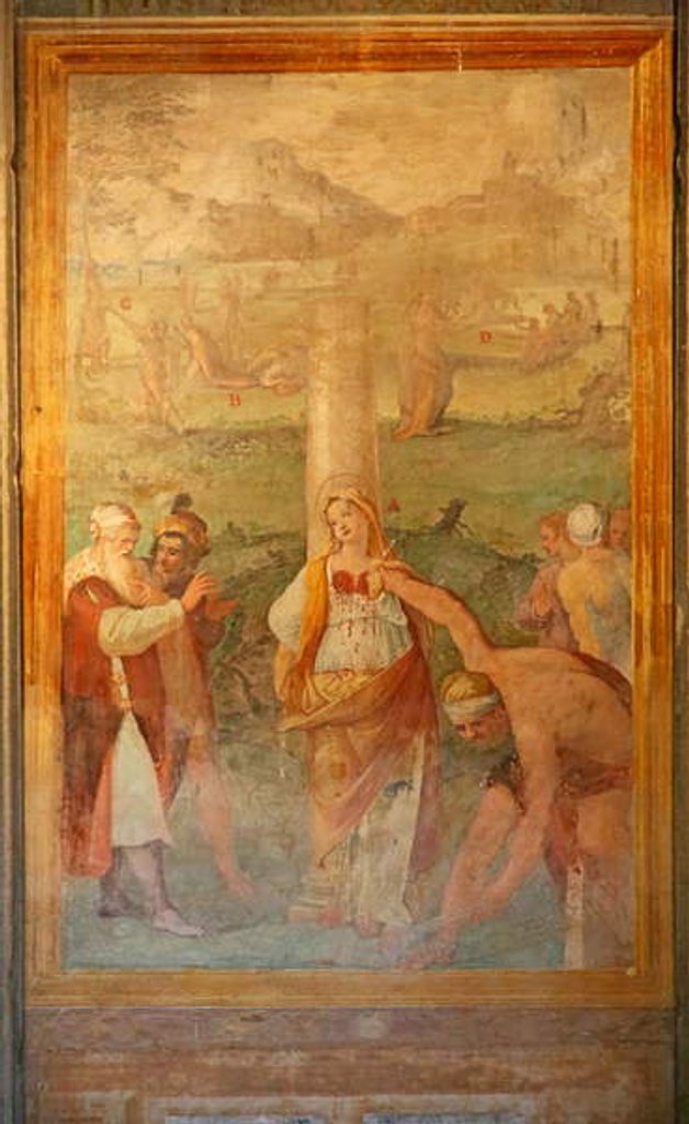 Detail of Martyrdom of a female saint by Cristoforo & Tempesta Antonio Roncalli