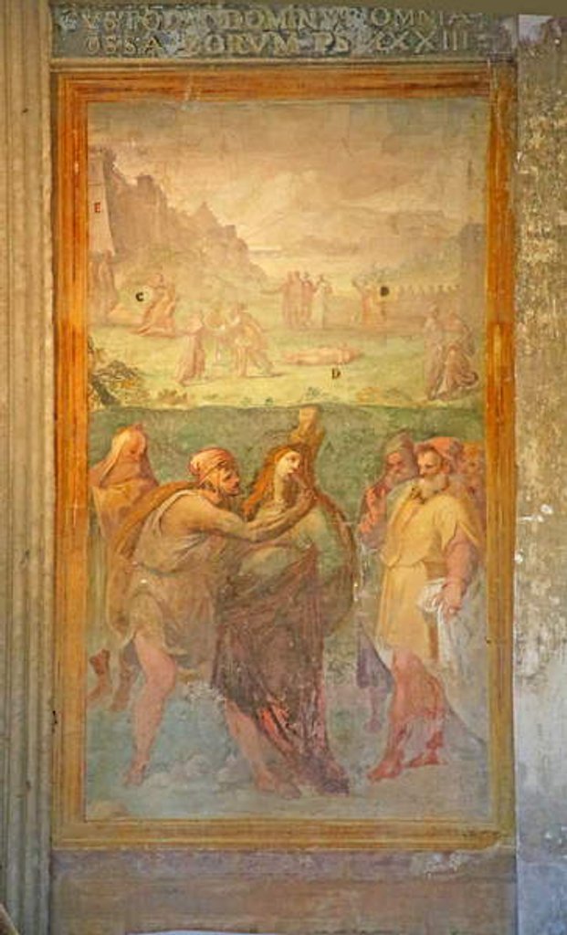 Detail of Martyrdom of a female saint by Cristoforo & Tempesta Antonio (1555-1630) Roncalli