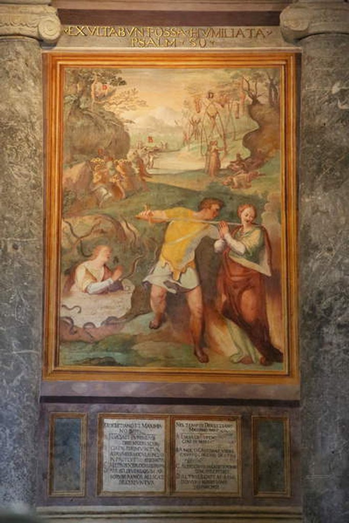 Detail of Martyrdom of St Lucy and St Euphemia of other saints by Cristoforo & Tempesta Antonio Roncalli