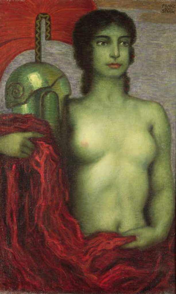 Detail of Athena, c.1923 by Franz von Stuck