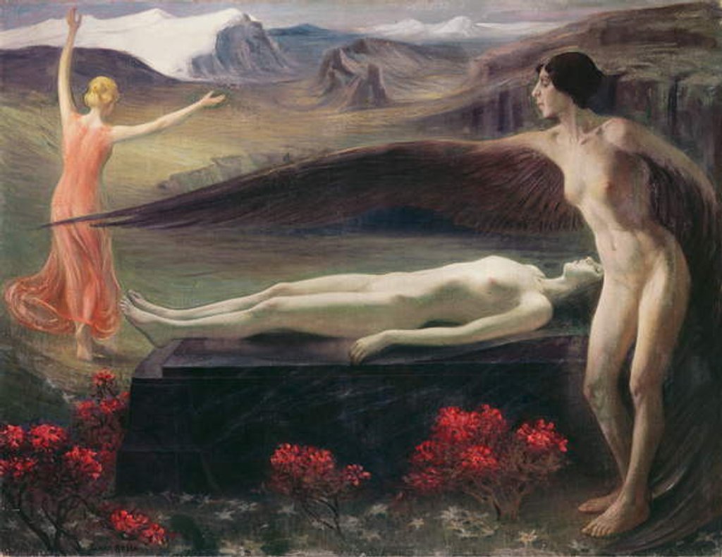 Detail of Women in a Landscape by Paul Schad-Rossa