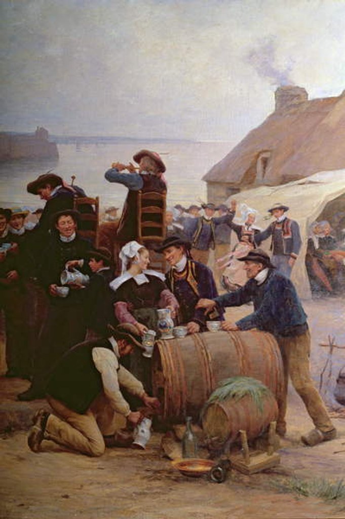 Detail of The Pardon in Brittany by Theophile Louis Deyrolle