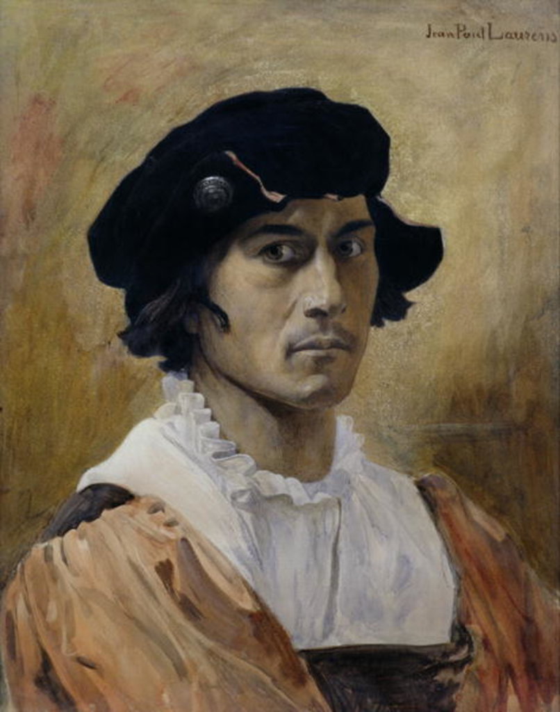 Detail of The Florentine by Jean Paul Laurens