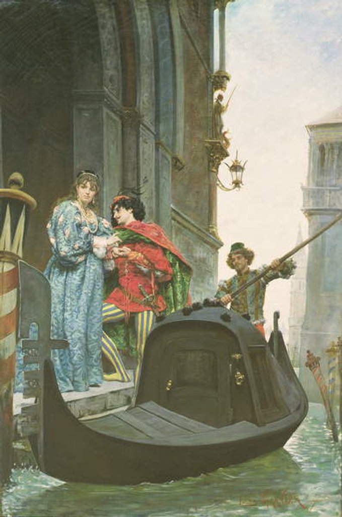 Detail of Evening in Venice, 1875 by Jules Arsene Garnier