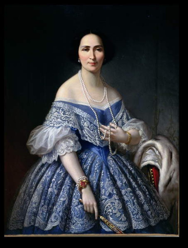 Detail of Portrait of a woman by Franz Xaver Winterhalter