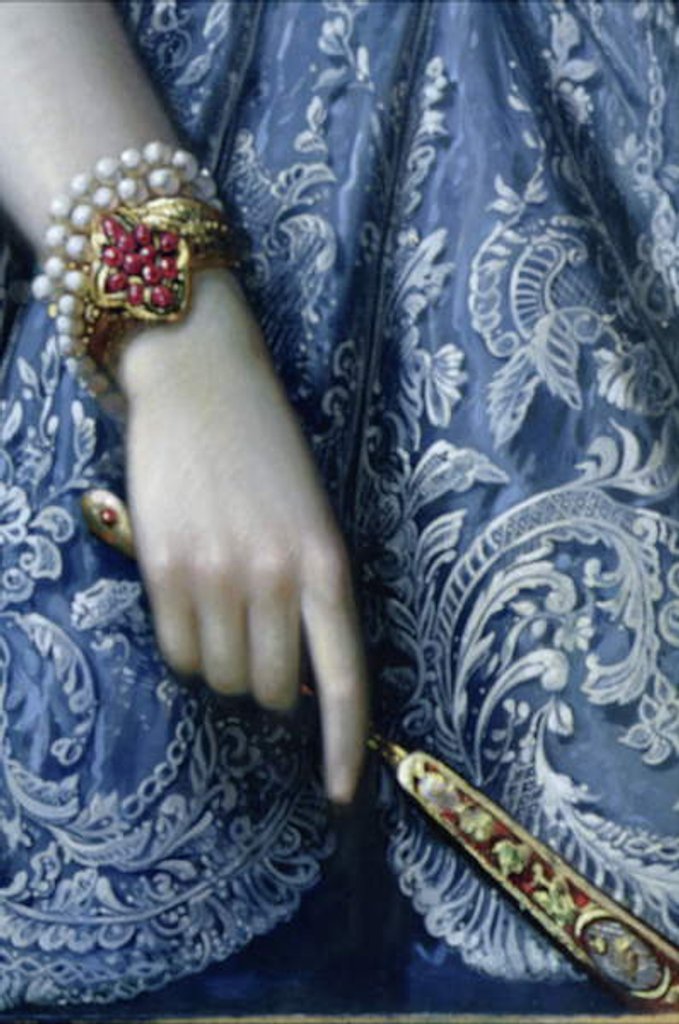 Detail of Portrait of a woman by Franz Xaver Winterhalter