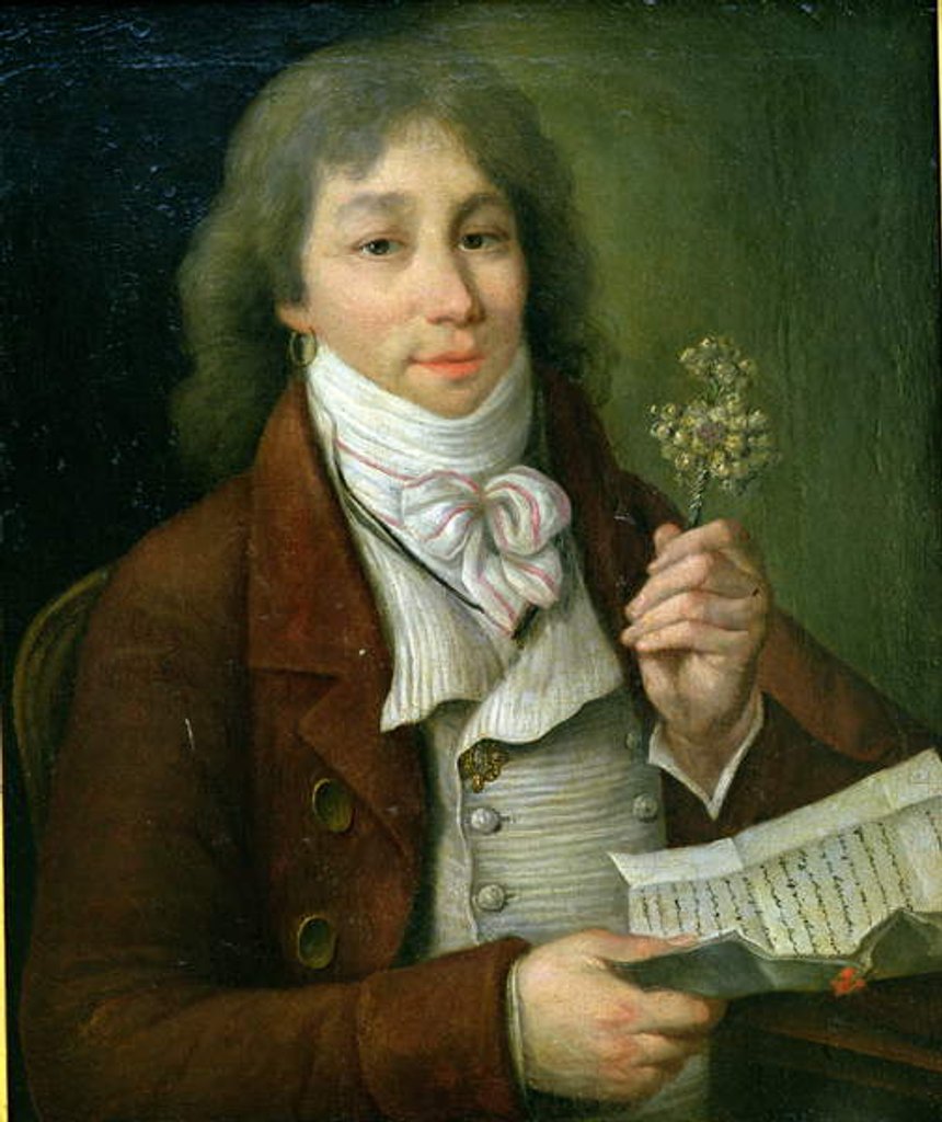 Detail of Portrait of Fabre d'Eglantine with his golden eglantine by Francois Thomire