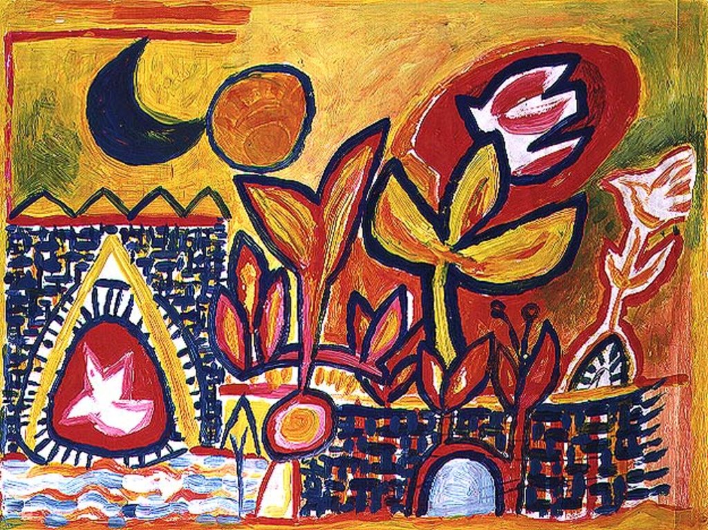 Detail of Song to the Sun and Moon, 1990 by Peter Davidson