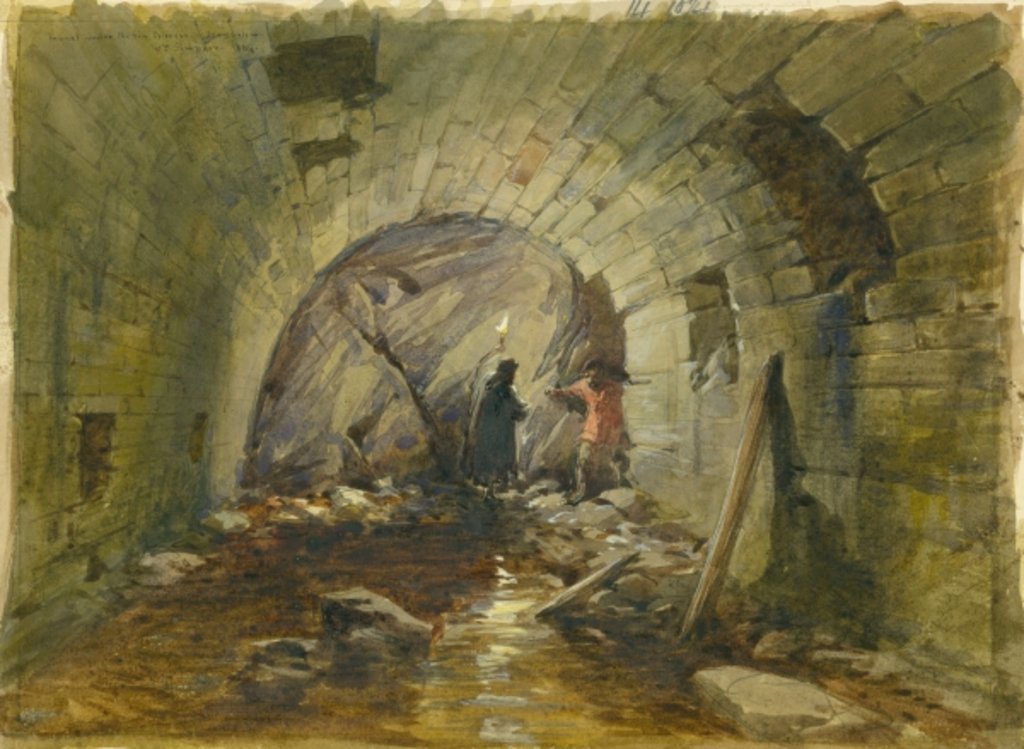 Detail of Tunnel under the Via Dolorosa, Jerusalem, 1869 by William 'Crimea' Simpson