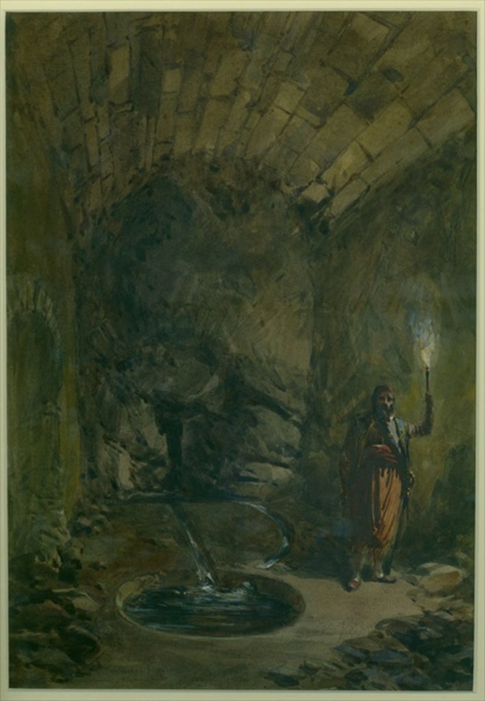 Detail of The Sealed Fountain The Source - Solomon's Pool, 1870 by William 'Crimea' Simpson