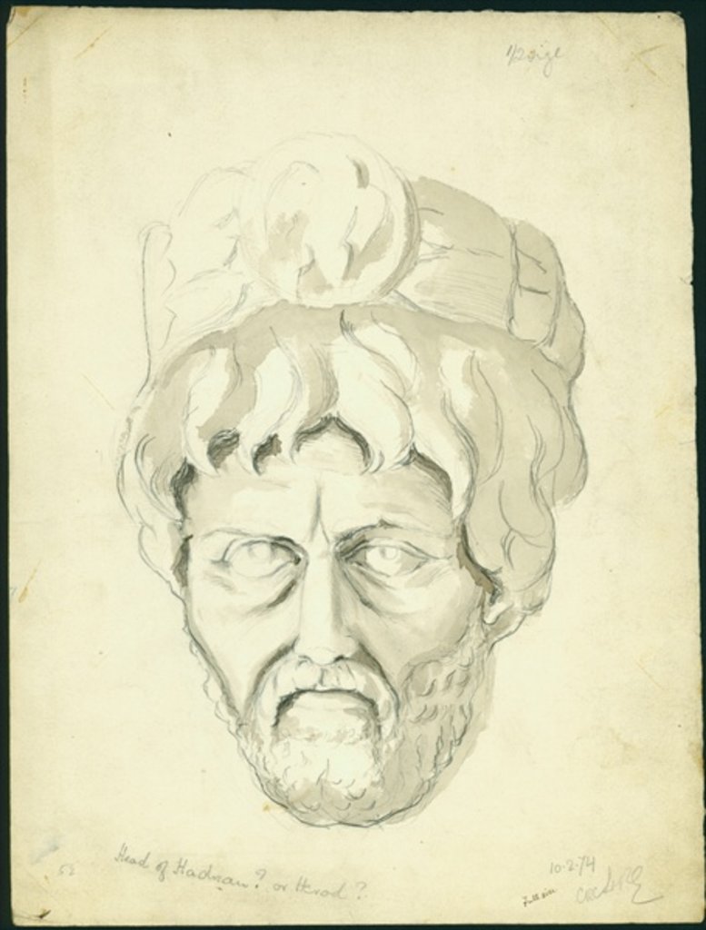 Detail of Head of a Man, 1874 by Claude Conder