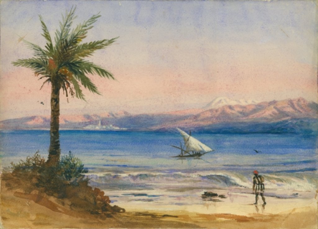 Detail of Sea of Galilee by Claude Conder