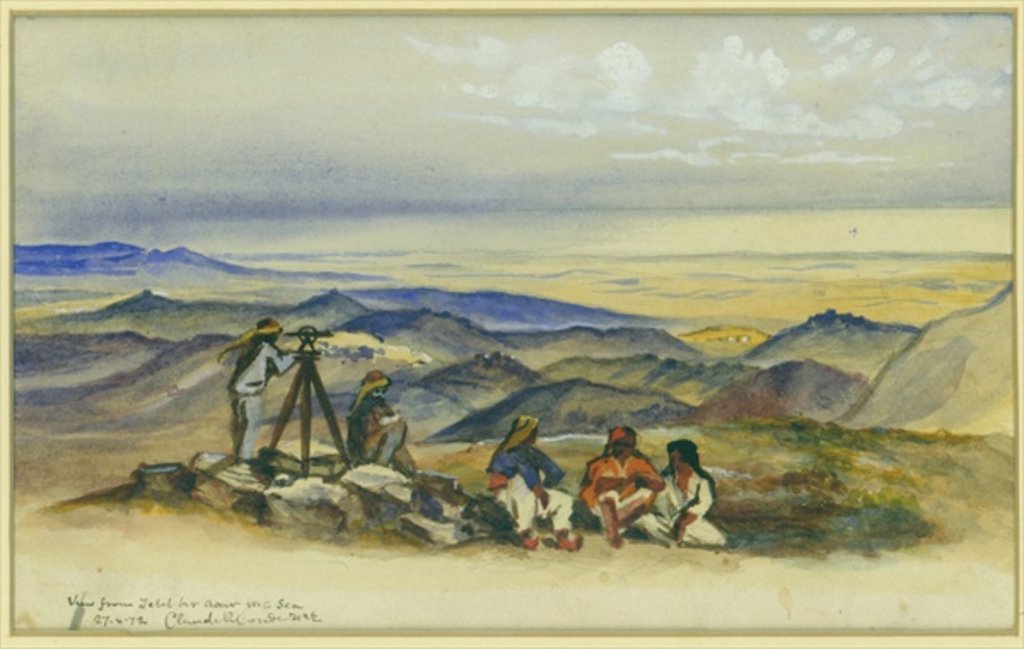 Detail of View from Jebel Bir Asur to the Sea, 1872 by Claude Conder