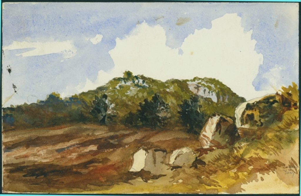 Detail of The Mahrakah, Carmel, 1872 by Claude Conder