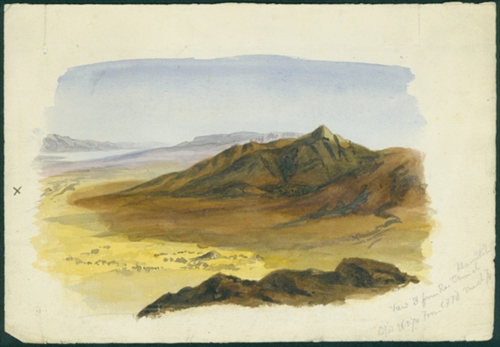 Detail of View of the Jordan Valley looking South, 1874 by Claude Conder