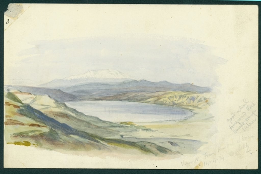 Detail of Mount Hermon and the Sea of Galilee, 1874 by Claude Conder