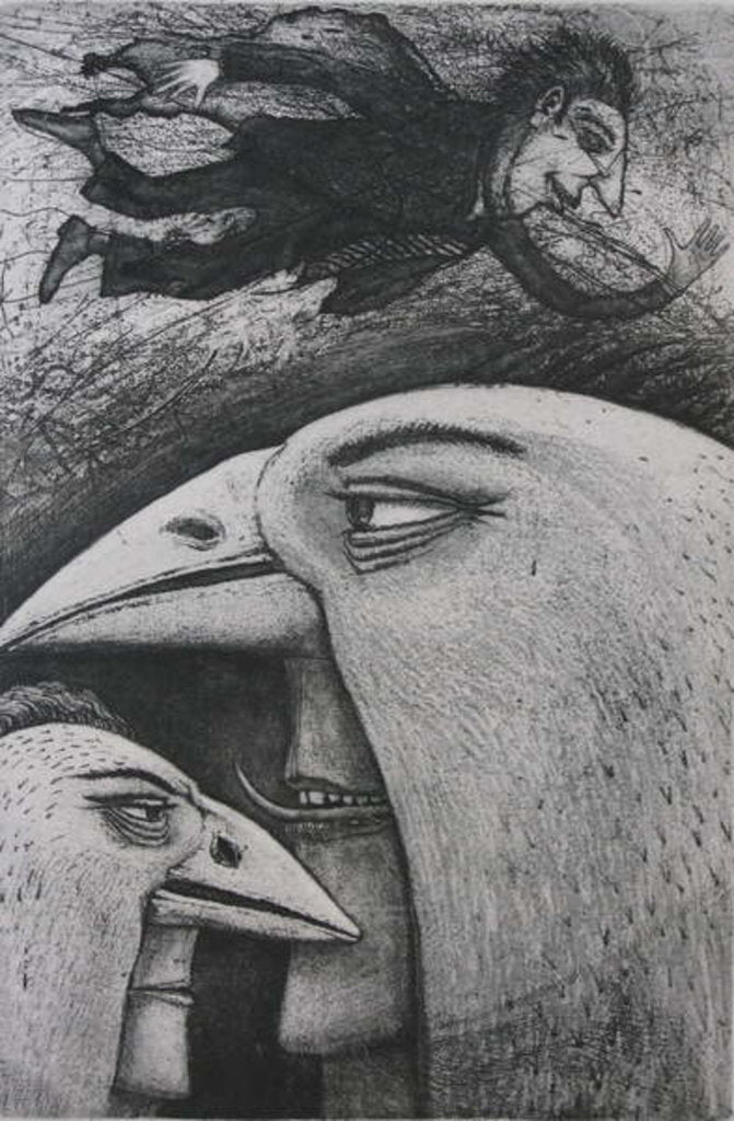 Detail of Pecking Order with High Flyer by Peter A Ford