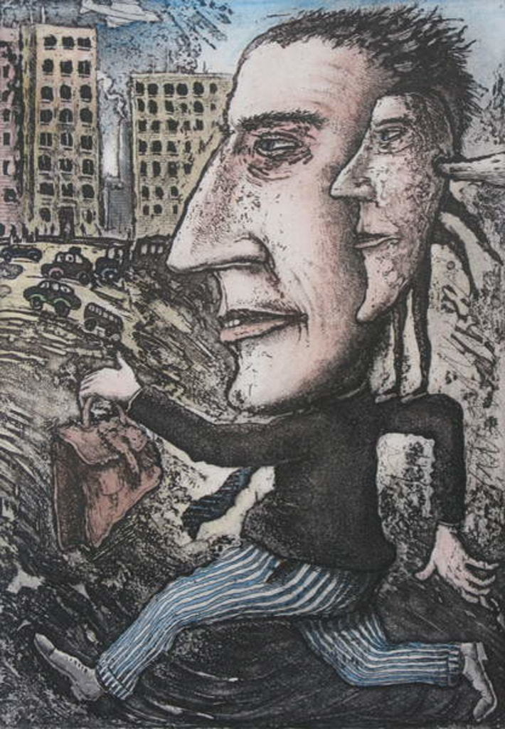 Detail of Something Drives him to it by Peter A Ford