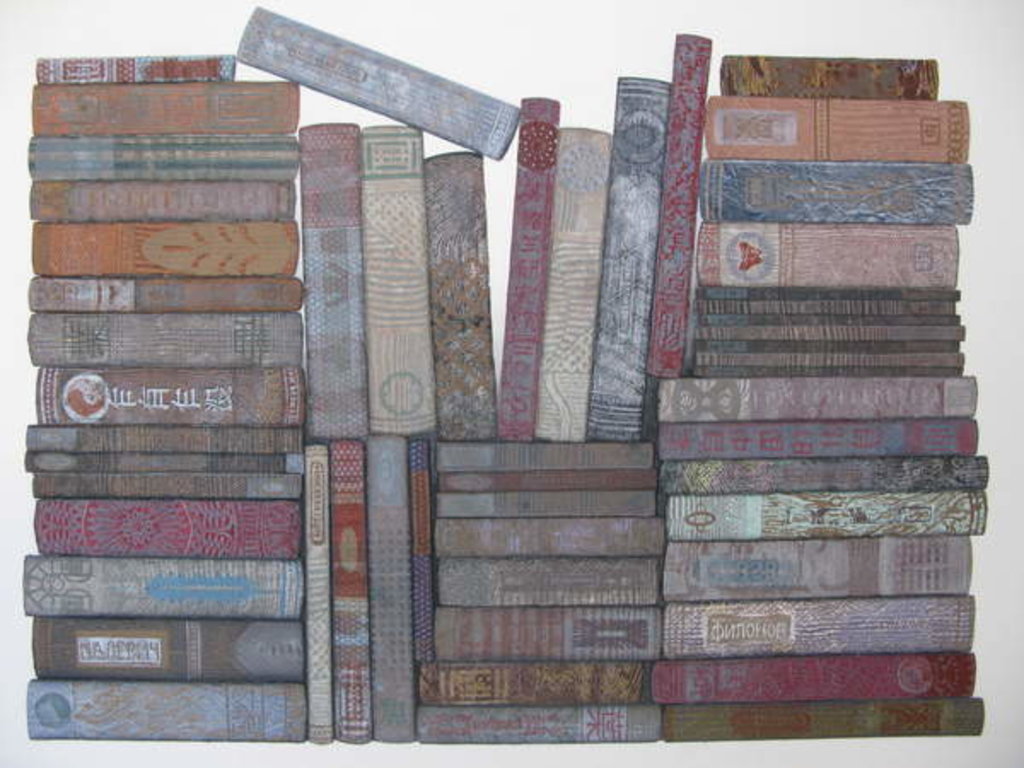 Detail of Book Stack - Finding Filonov by Peter A Ford
