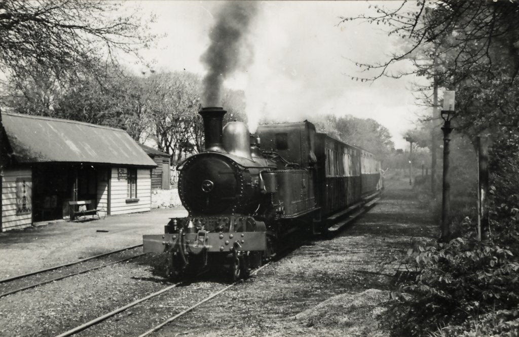 Detail of Engine No.12 Hutchinson Locomotive at Ballasalla Station to Port Erin by Unknown