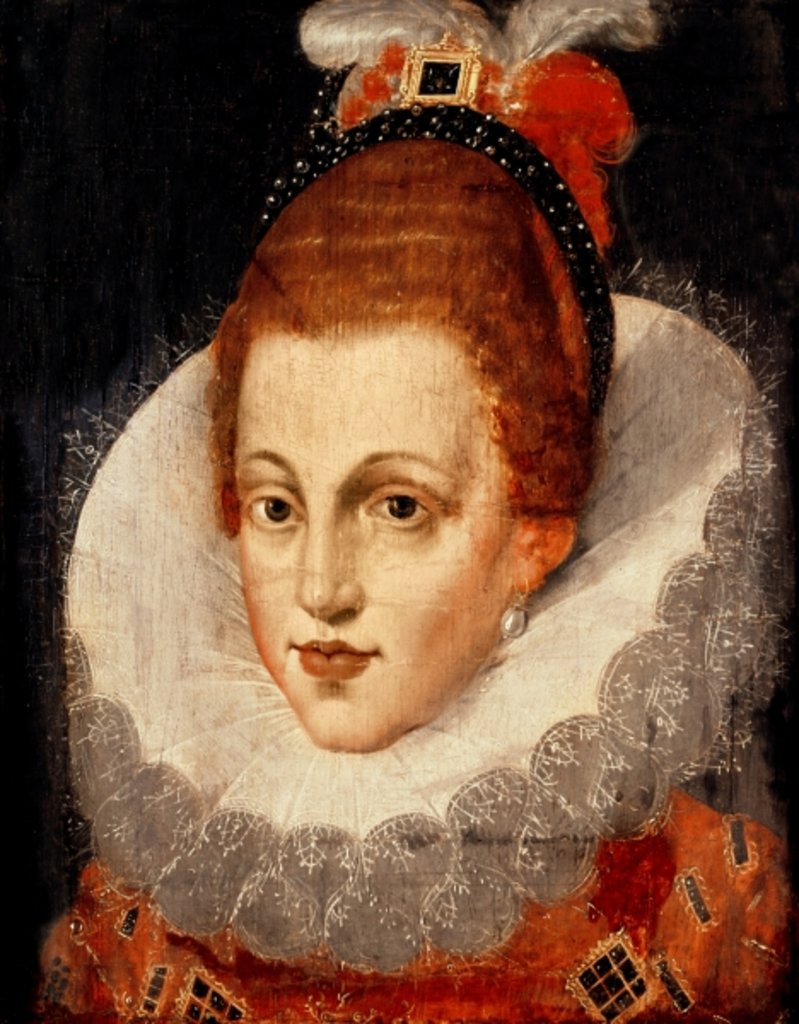 Detail of Portrait of Amy Robsart, Lady Dudley by English School