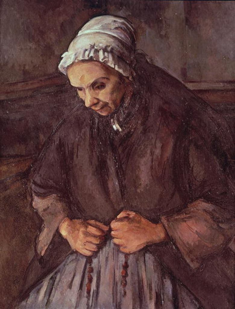 Detail of Old Woman with a Rosary, c.1896 by Paul Cezanne
