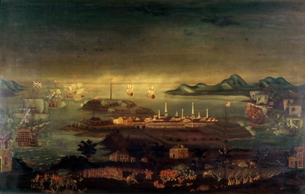 Detail of Battle of Bunker Hill, 17th June 1775 by Winthrop Chandler