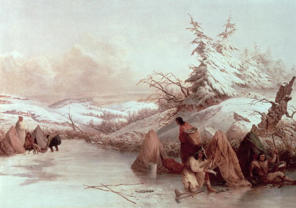 Detail of Spearing Fish in Winter by Captain Seth Eastman