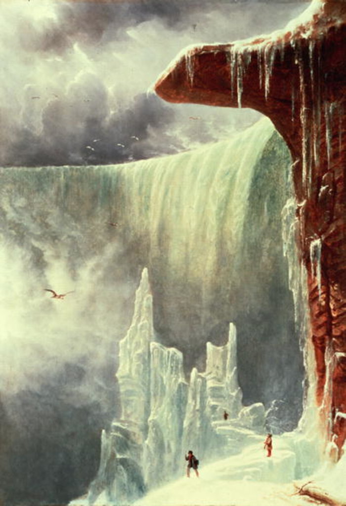Detail of Niagara Falls in Winter by Regis Francis Gignoux