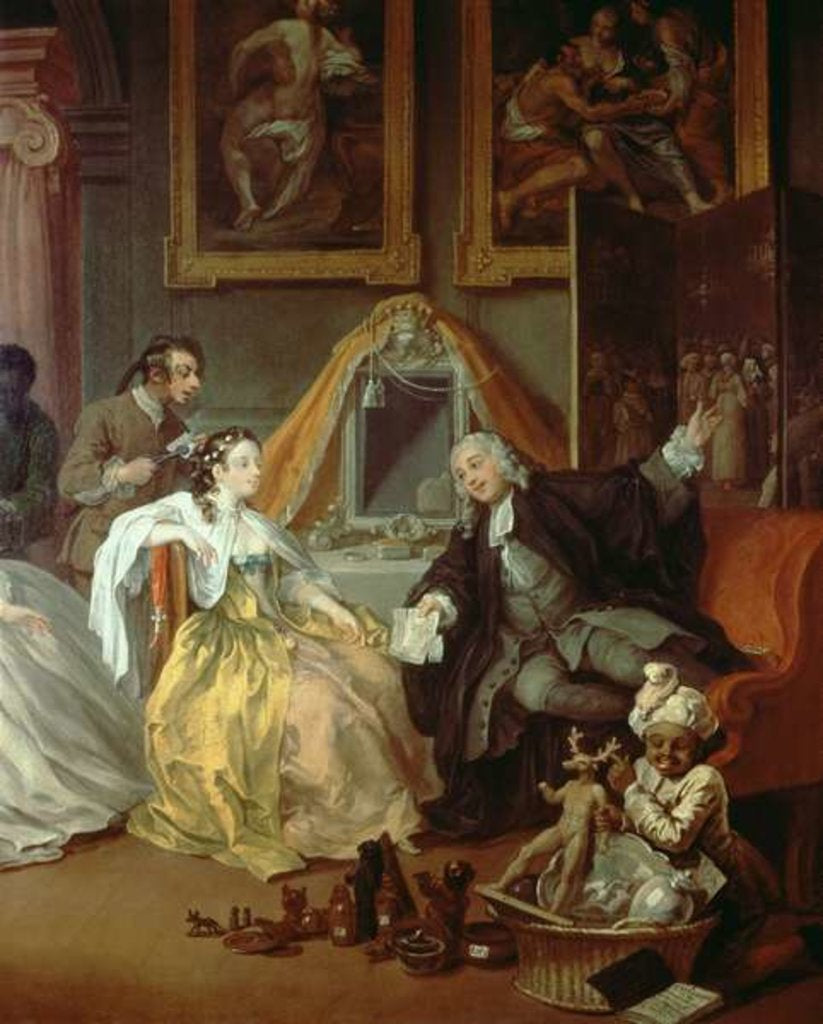 Detail of Marriage a la Mode: IV - The Toilette, c.1743 by William Hogarth