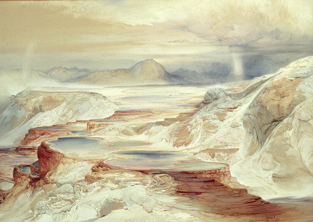 Detail of Hot Springs of Gardiner's River, Yellowstone, 1872 by Thomas Moran