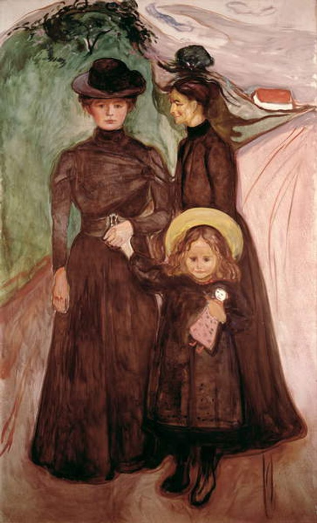 Detail of The Family on the Road c.1903 by Edvard Munch