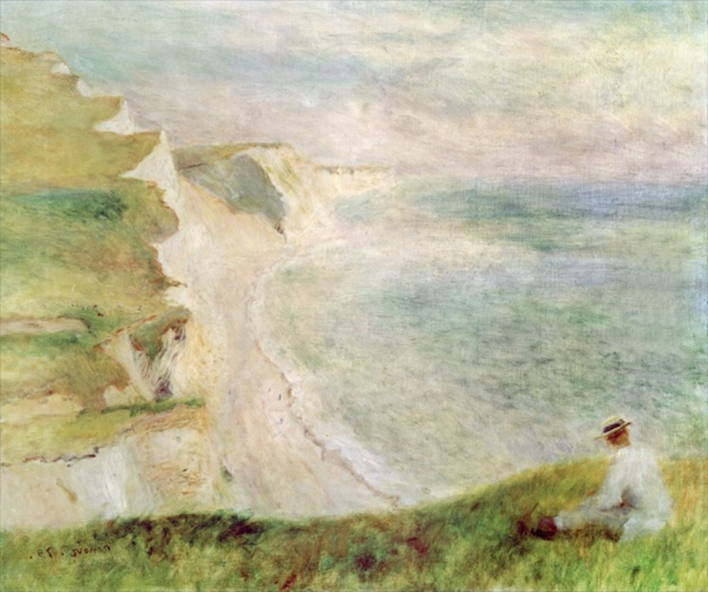 Detail of Cliffs at Pourville, 1879 by Pierre Auguste Renoir