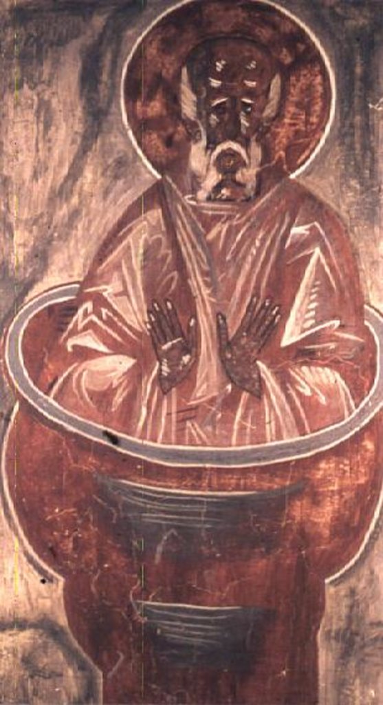 Detail of Stylite, 1378 by Theophanes the Greek