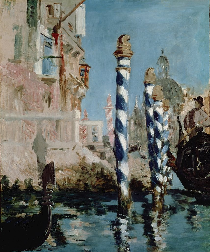 Detail of Grand Canal, Venice, 1875 by Edouard Manet