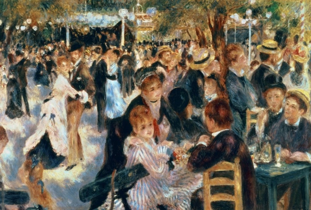 Detail of Ball at the Moulin de la Galette, 1876 by Pierre Auguste Renoir