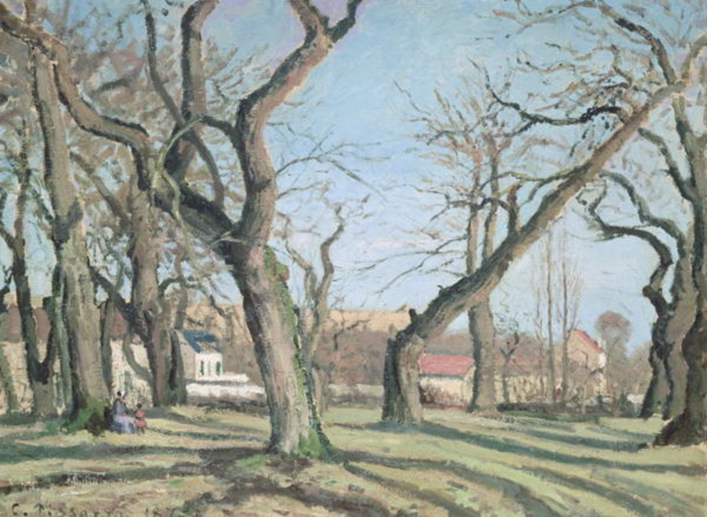 Detail of Chestnut Trees at Louveciennes, 1872 by Camille Pissarro