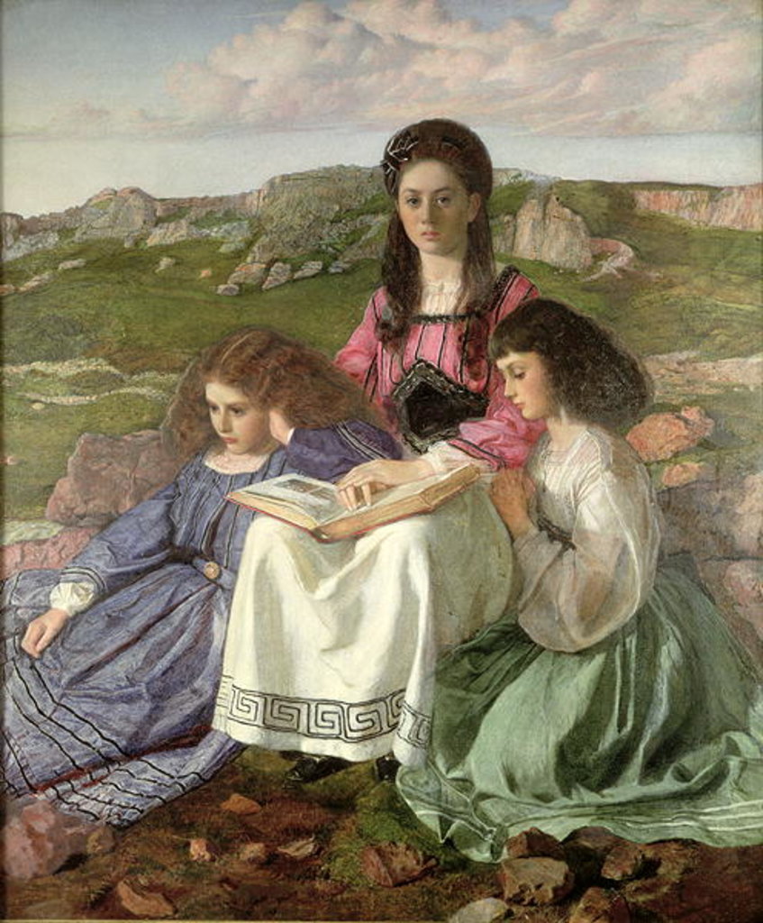 Detail of The Three Sisters of Dean Liddell by William Blake Richmond