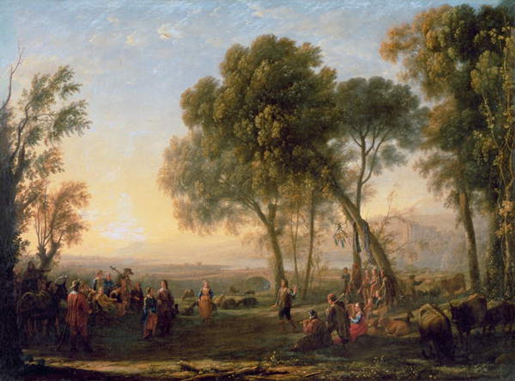 Detail of Landscape with a Country Dance by Claude Lorrain