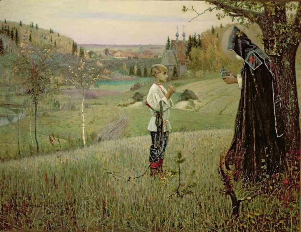 Detail of The Vision of the Young Bartholomew, 1889-90 by Mikhail Vasilievich Nesterov