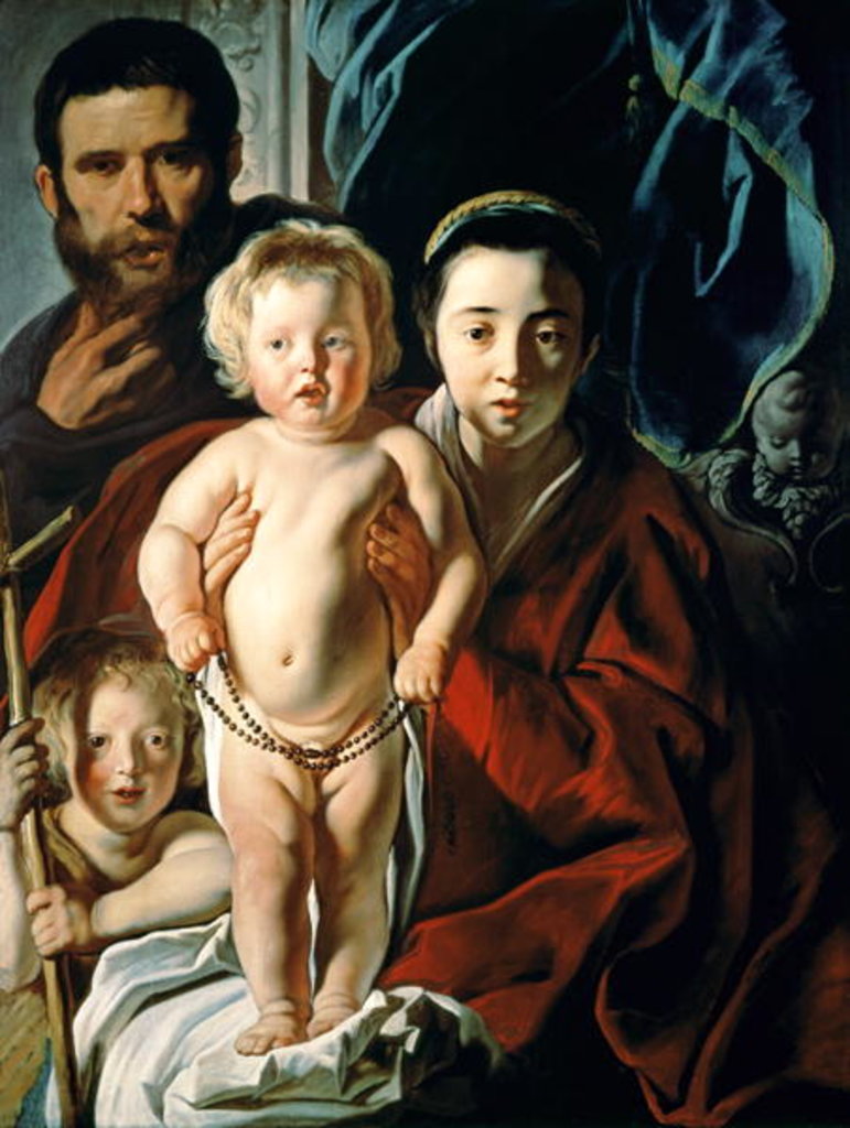 Detail of The Holy Family with St. John the Baptist, c.1620-25 by Jacob Jordaens