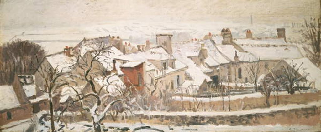 Detail of Winter, 1872 by Camille Pissarro