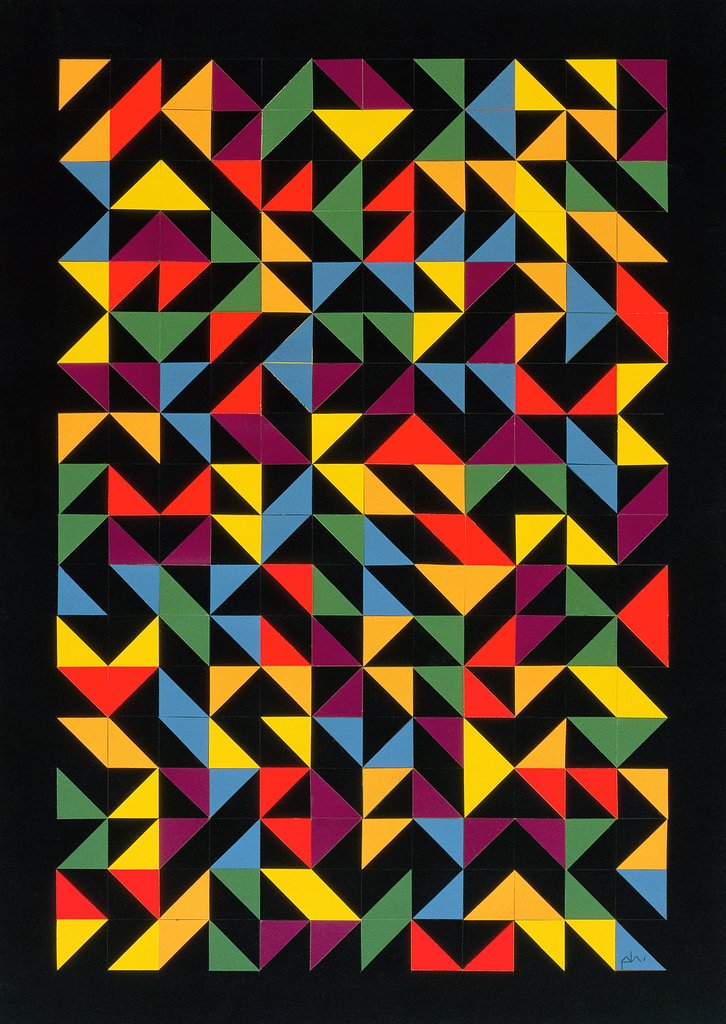 Detail of 3x36 Permutations, 1986 by Peter McClure