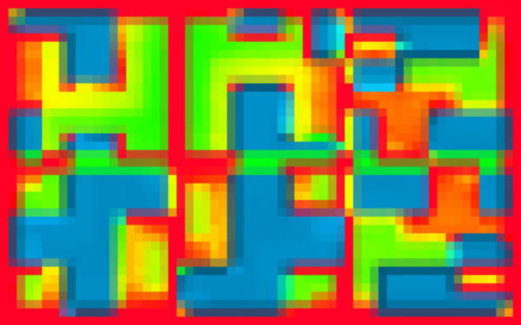 Detail of RED BORDELINE, 2014 by Peter McClure