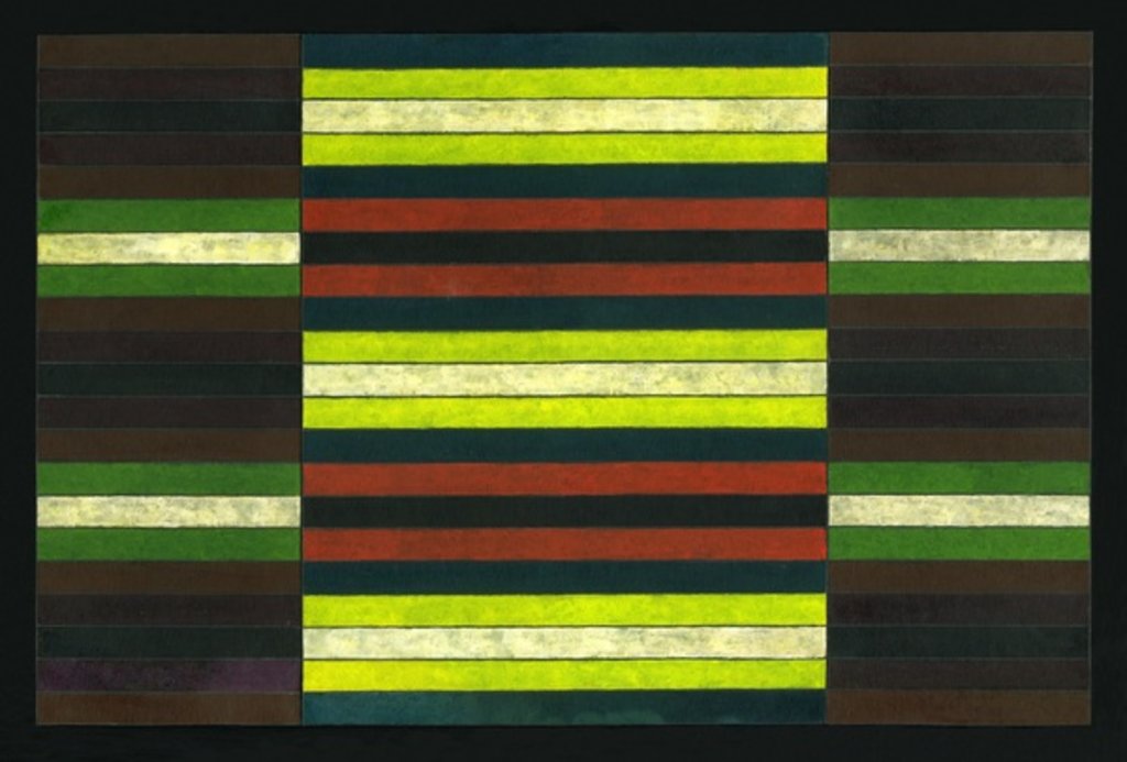 Detail of STRIPED TRIPTYCH No.6, 2003 by Peter McClure