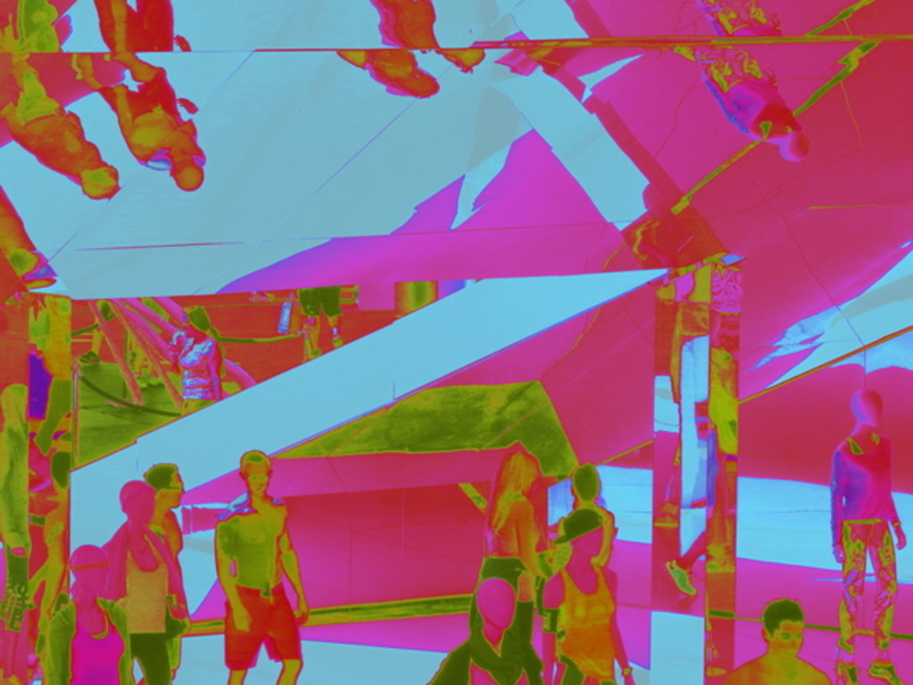 Detail of VENICE BEACH UPSIDE-DOWN, 2014 by Peter McClure