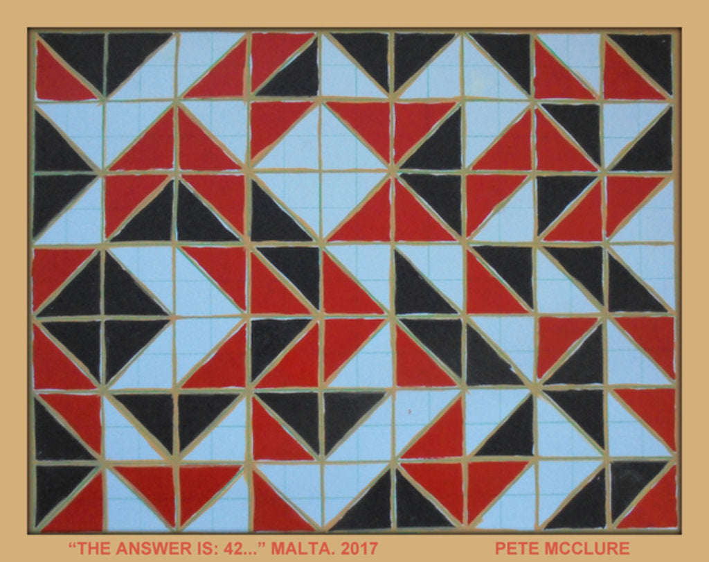 Detail of ANSWER IS 42. MALTA, 2017 by Peter McClure