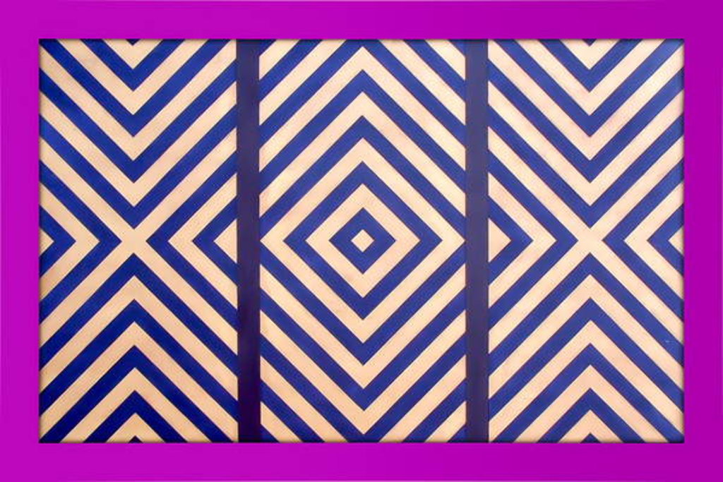 Detail of DIAGONAL TRIPTYCH ENHANCED, 2018 by Peter McClure