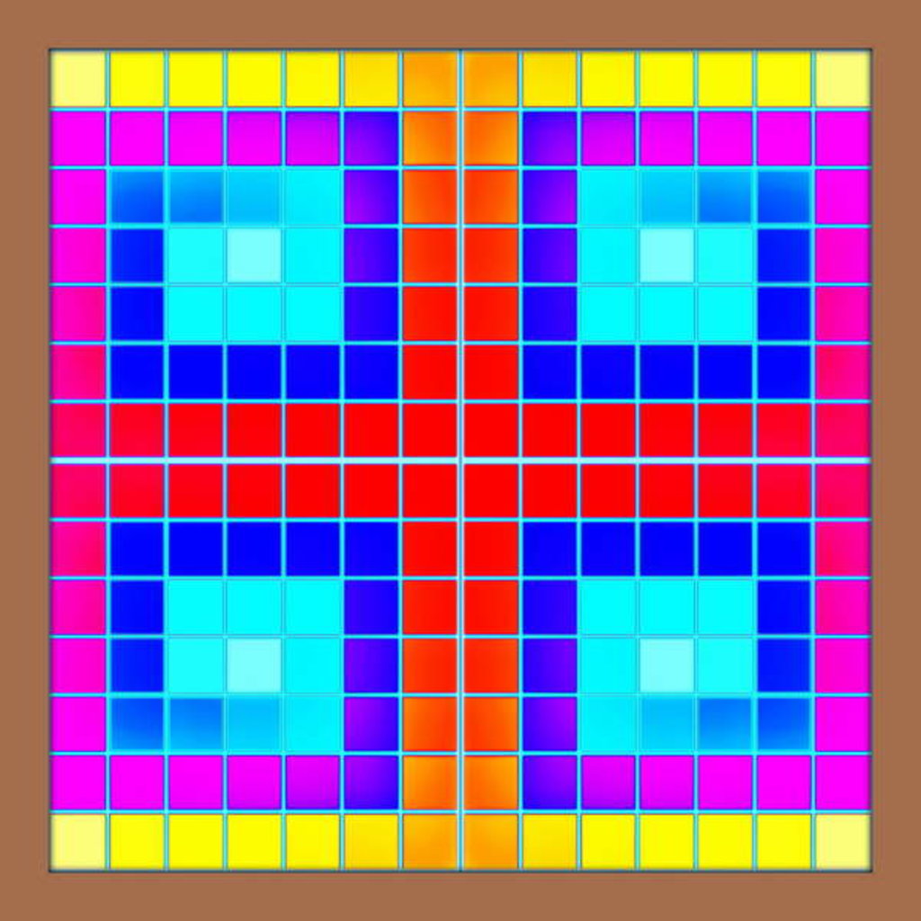 Detail of CROSSED SQUARES, 2018 by Peter McClure