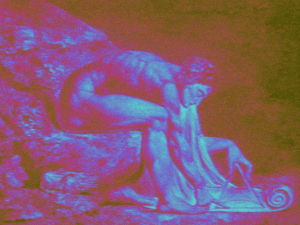 Detail of GEOMETRIST: ISAAC NEWTON...PIX-ELATED, 2014 by Peter McClure